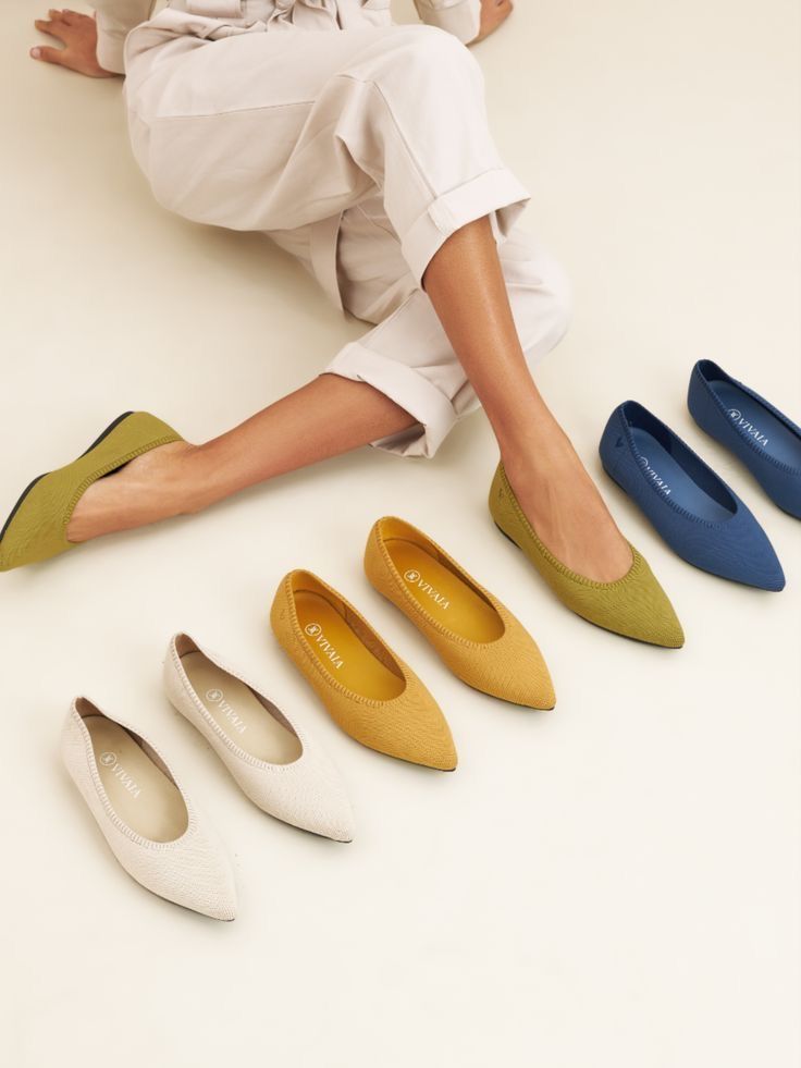 Editorial footwear arrangement without branding